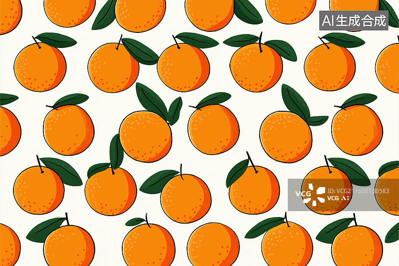 【AI数字艺术】橙子图案背景图片素材