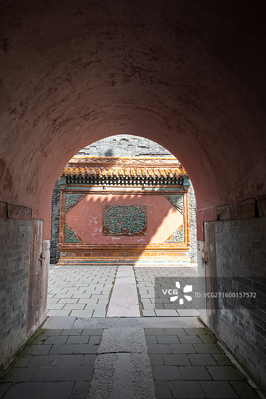 沈阳清昭陵月牙城影壁图片素材