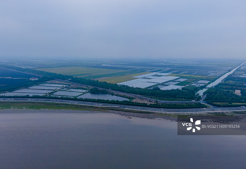钱塘江全流域拍摄项目-杭州段-大江东二十工段图片素材
