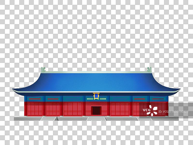 北京城市中轴线先农坛历史建筑元素插画图片素材