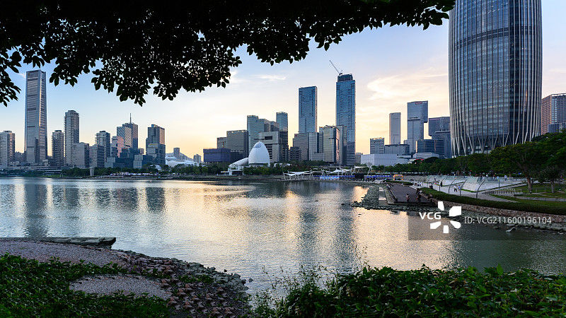 深圳湾文化广场、深圳人才公园、中国华润大厦、后海图片素材