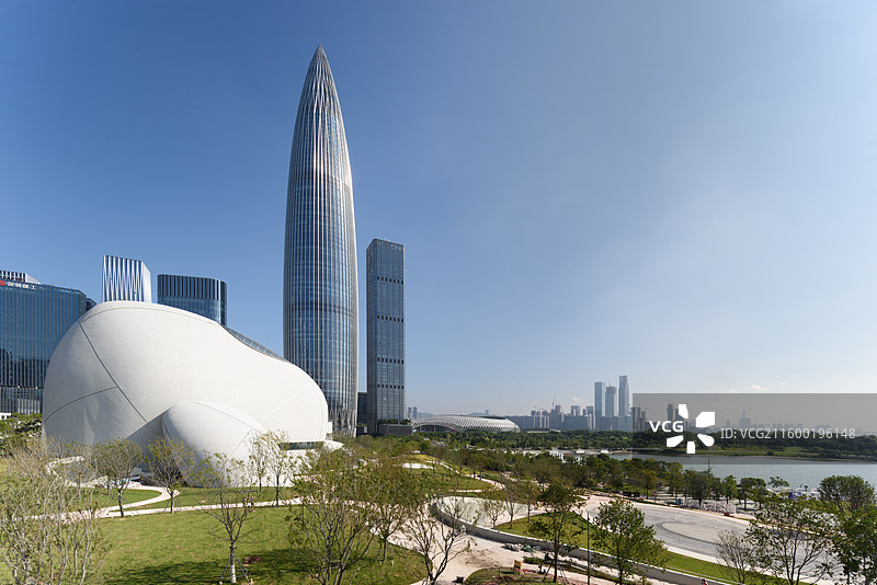 深圳湾文化广场、深圳人才公园、中国华润大厦、后海图片素材