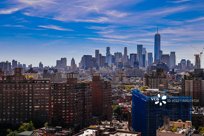 俯瞰纽约西村城市景观图片素材