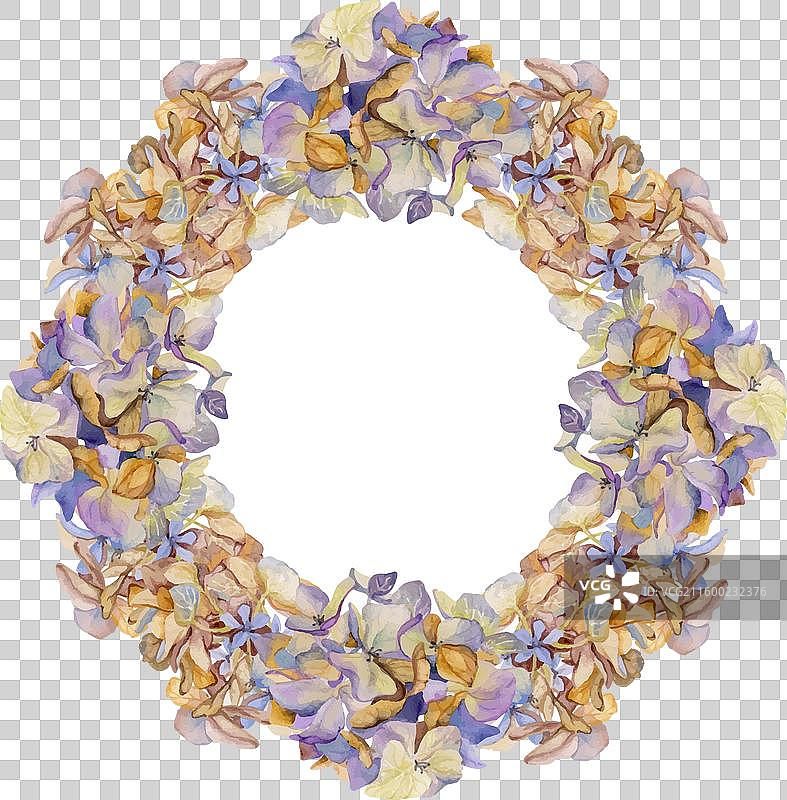 手绘水彩风颓废波西米亚植物插画图片素材