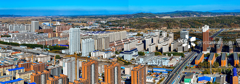 舒兰市 王家街 舒兰大街 森林公园 航拍图片素材