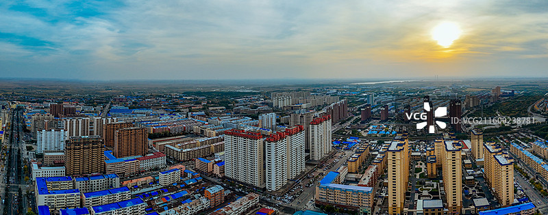 北安市 向阳村 人民公园 龙江路 航拍图片素材