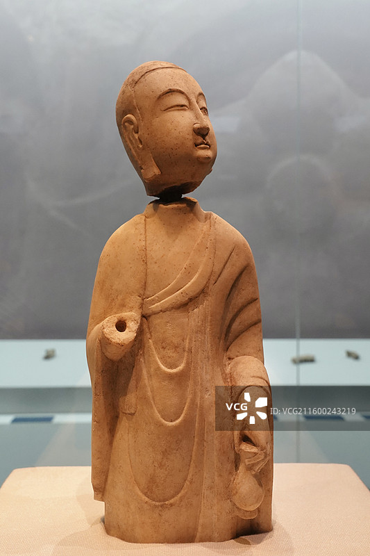 邯郸邺城考古博物馆北齐弟子立像图片素材