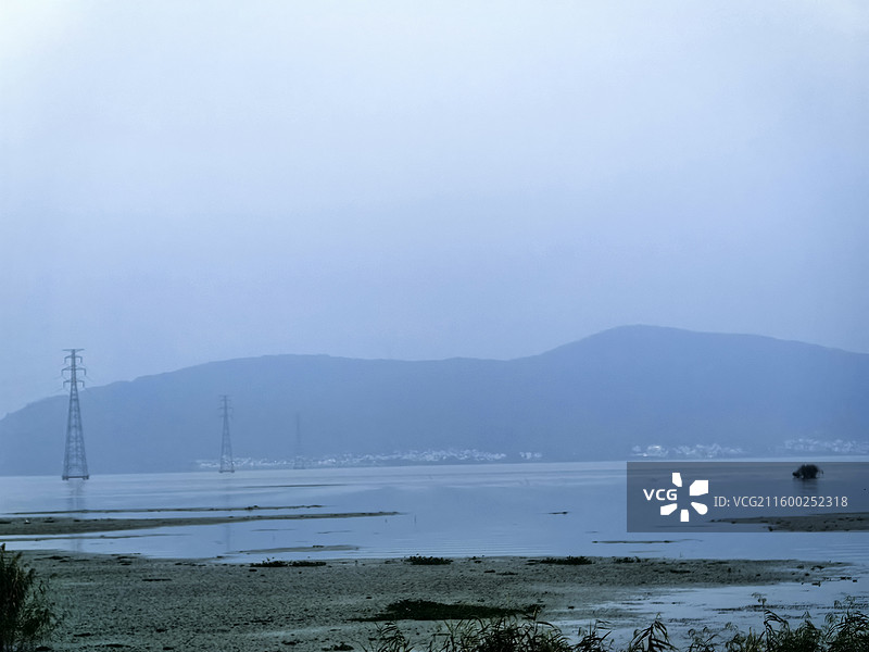环太湖公路黄昏随拍纪实图片素材