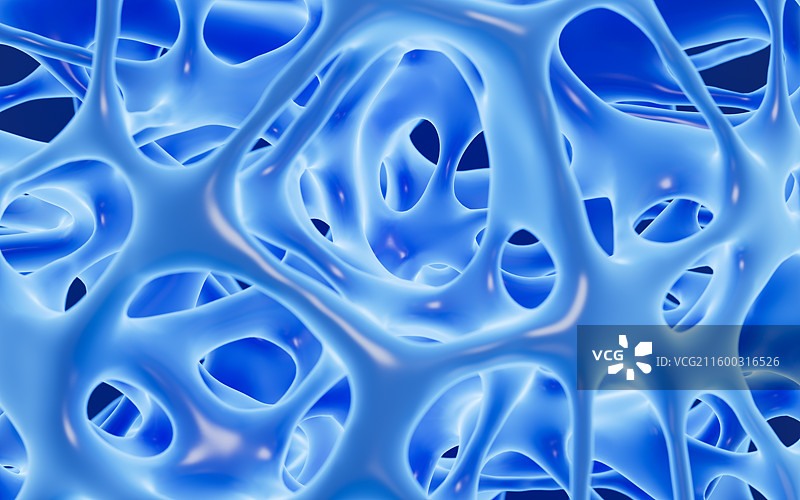 抽象多孔网格和神经纤维背景3D渲染图片素材