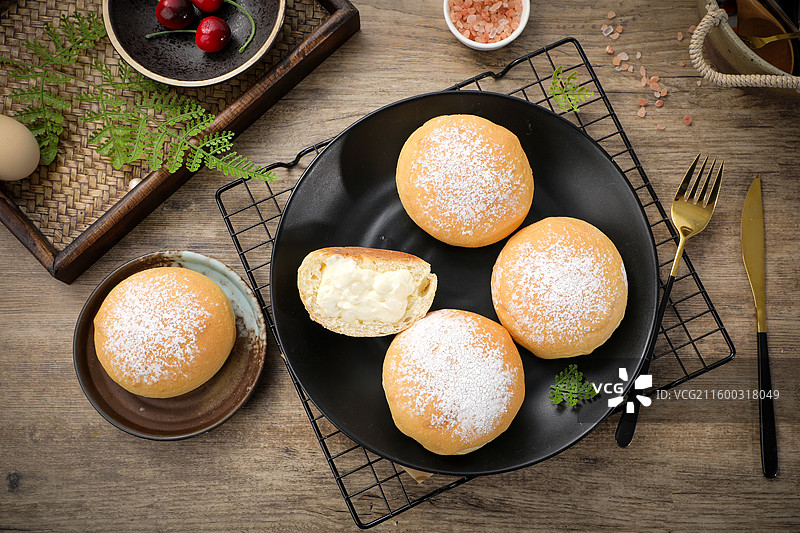 酸奶冰面包图片素材