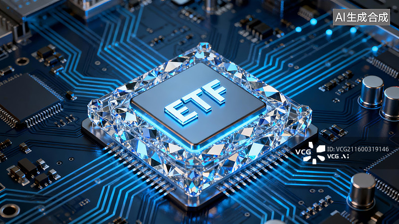 【AI数字艺术】水晶芯片科技感场景图片素材