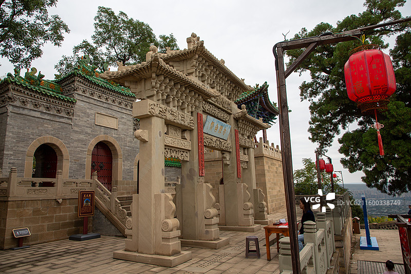 龙山石窟+童子寺遗址图片素材