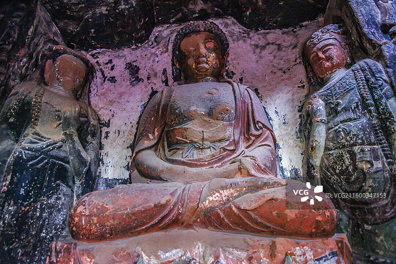 宁夏固原须弥山石窟之第45窟图片素材