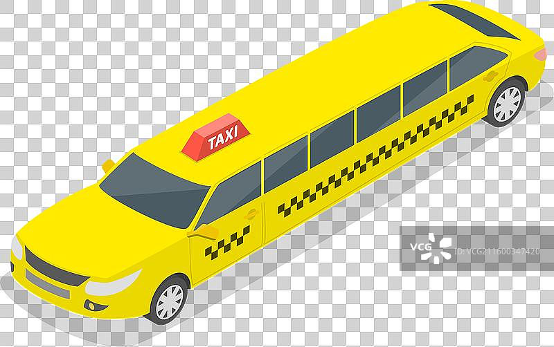 3d等距平面出租车图片素材