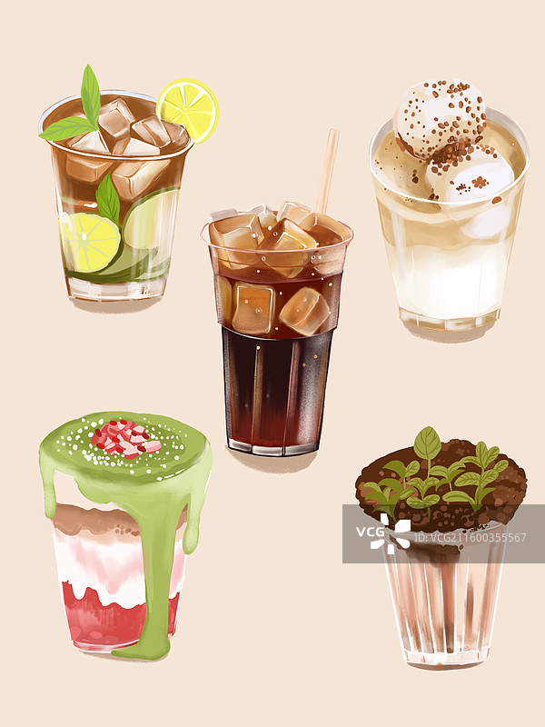 咖啡组合图片素材