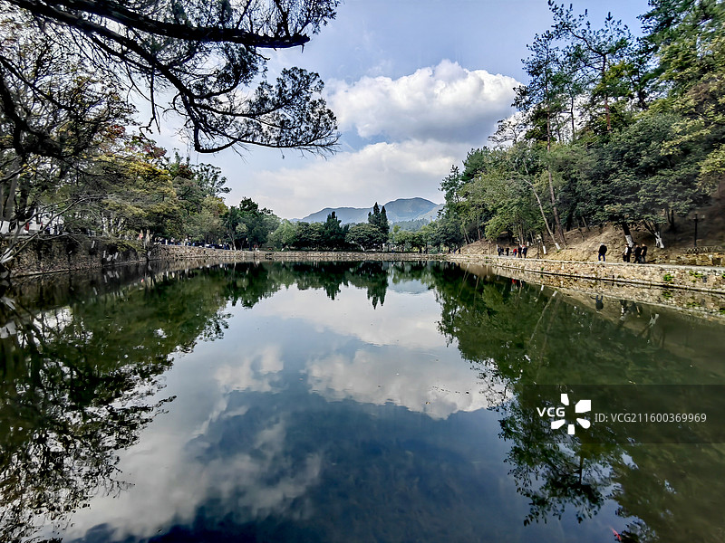 韶山冲毛主席曾经游泳的池塘图片素材