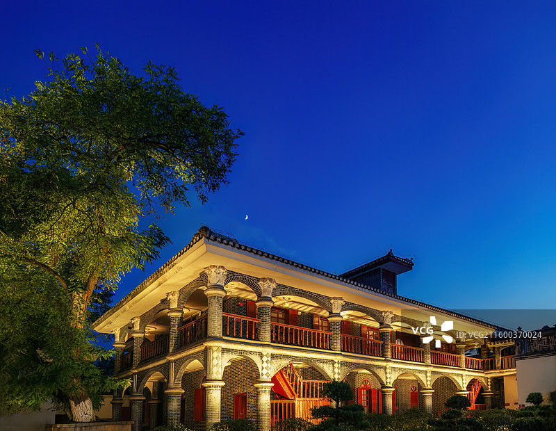 贵州省遵义会议遗址夜景图片素材