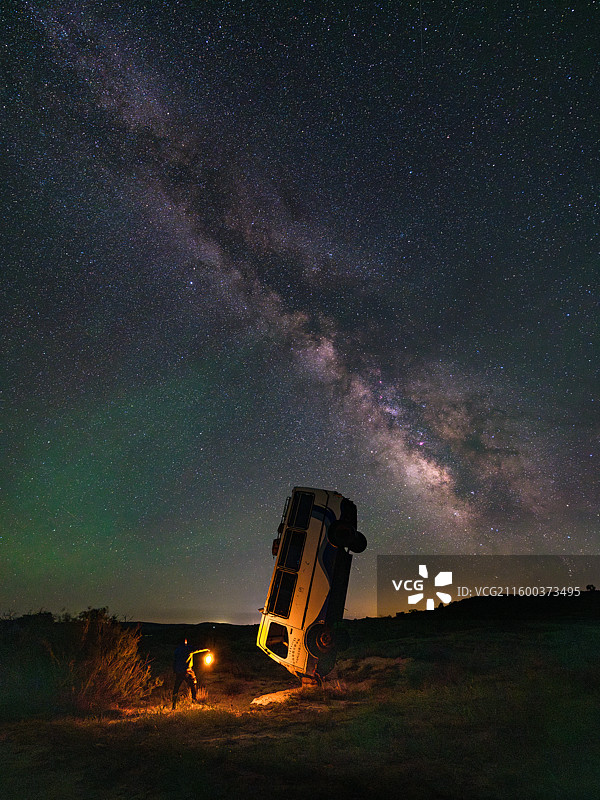内蒙古正蓝旗上都湖星空图片素材