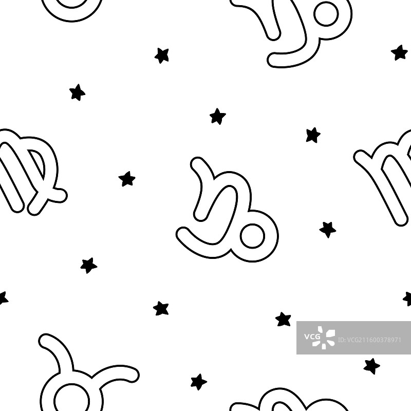 十二星座无缝图案图片素材