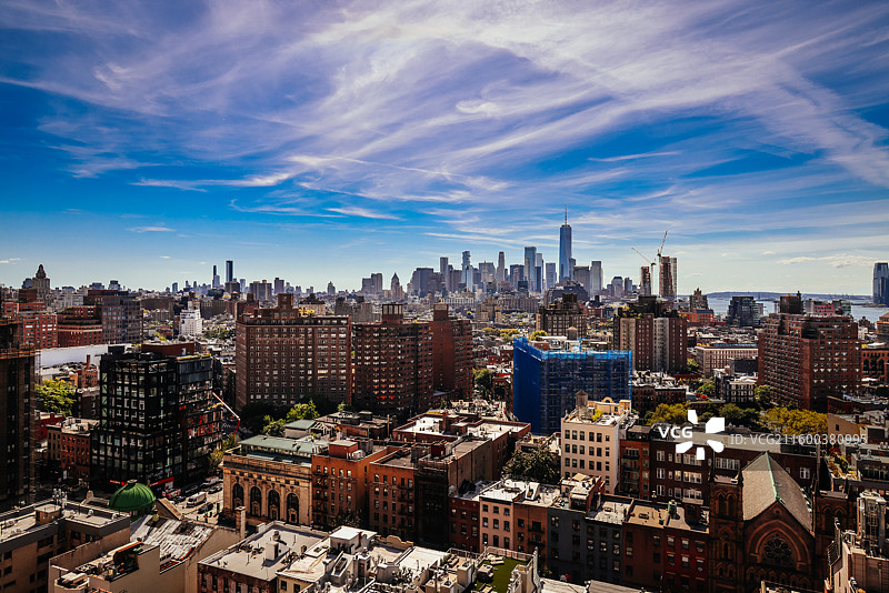俯瞰纽约西村城市景观图片素材