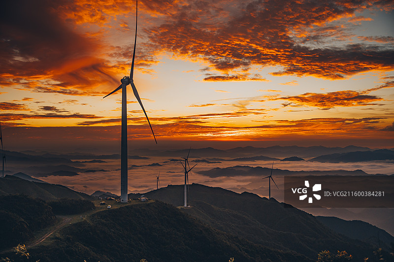 东岗岭风车山图片素材