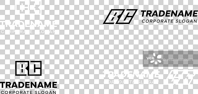 字母bc和cb组成的动态方块Logo集图片素材