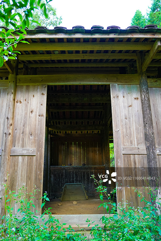 福建省三明市明溪县007乡道，原厝坑高平廊屋桥图片素材