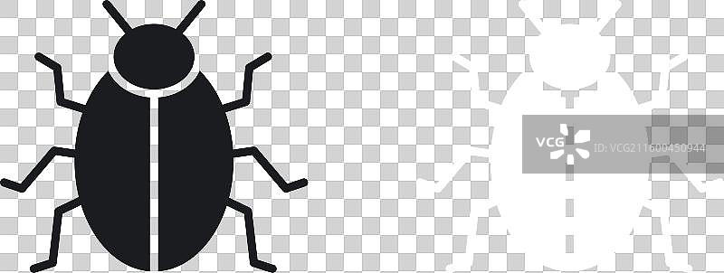 实心风格的昆虫图标集图片素材