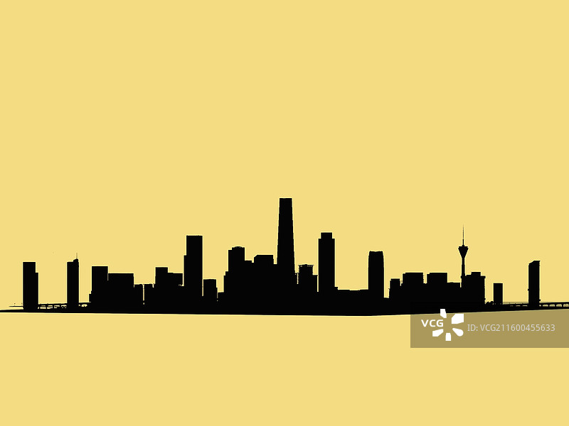 4k城市天际线剪影图片素材