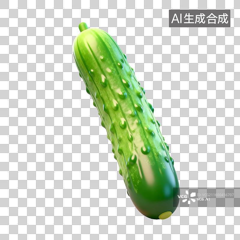 【AI数字艺术】新鲜翠绿带刺黄瓜图片素材