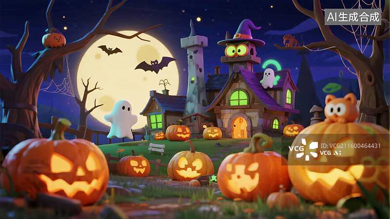 【AI数字艺术】奇幻万圣夜图片素材