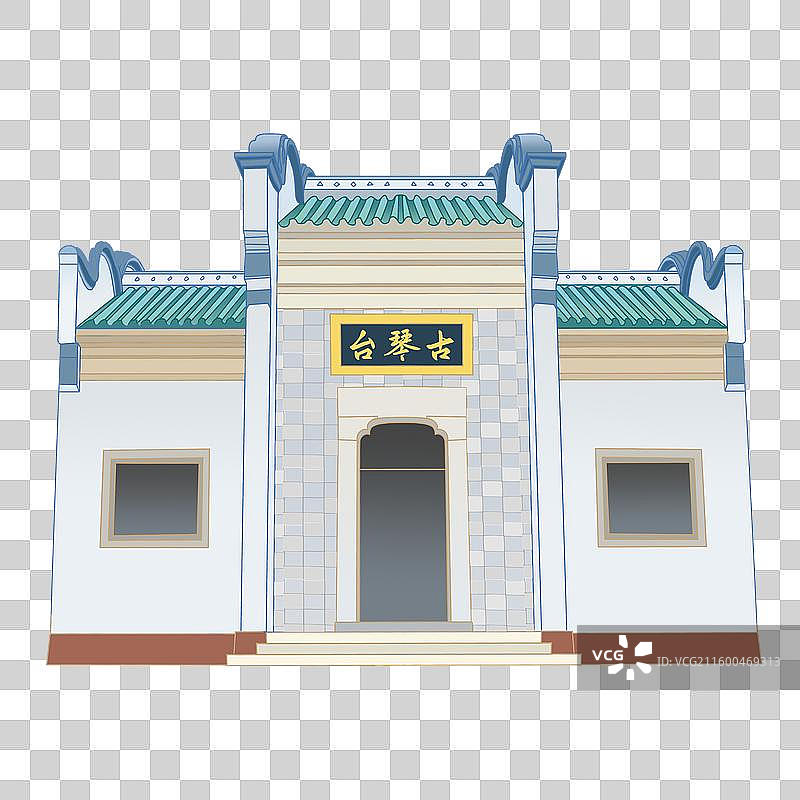 武汉地标古琴台图片素材