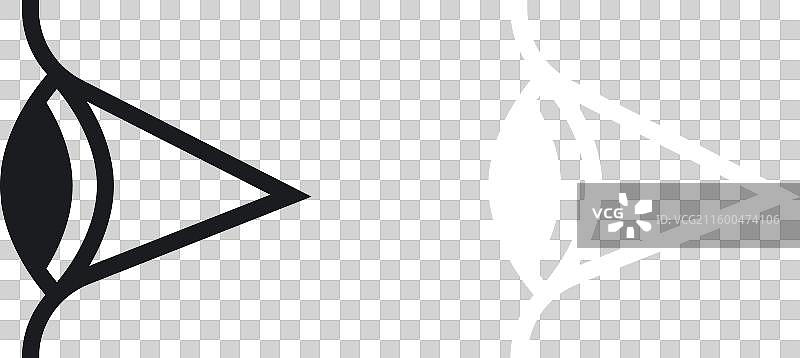 纯色风格的眼睛侧面图标集图片素材