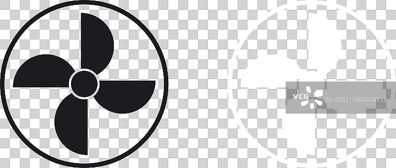 实心风格的扇子图标集图片素材