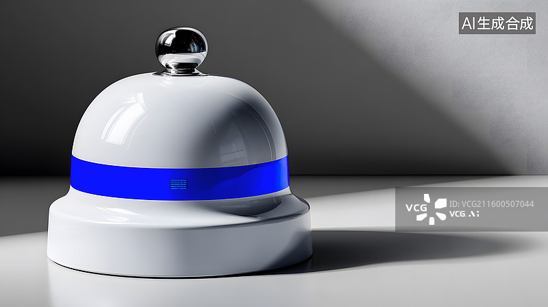 【AI数字艺术】现代简约服务铃静置于光影中图片素材