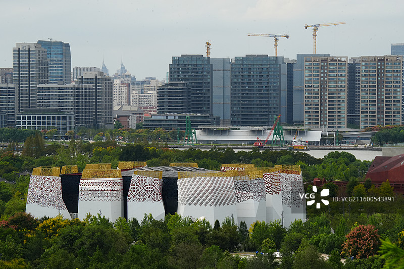 上海世博会俄罗斯馆改造而成的红石中心（RED ROCK）图片素材