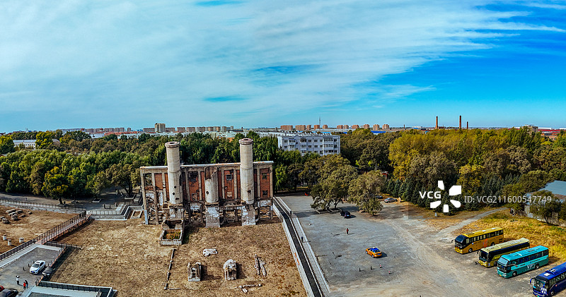 哈尔滨 平房区 731遗址 平房公园 航拍图片素材