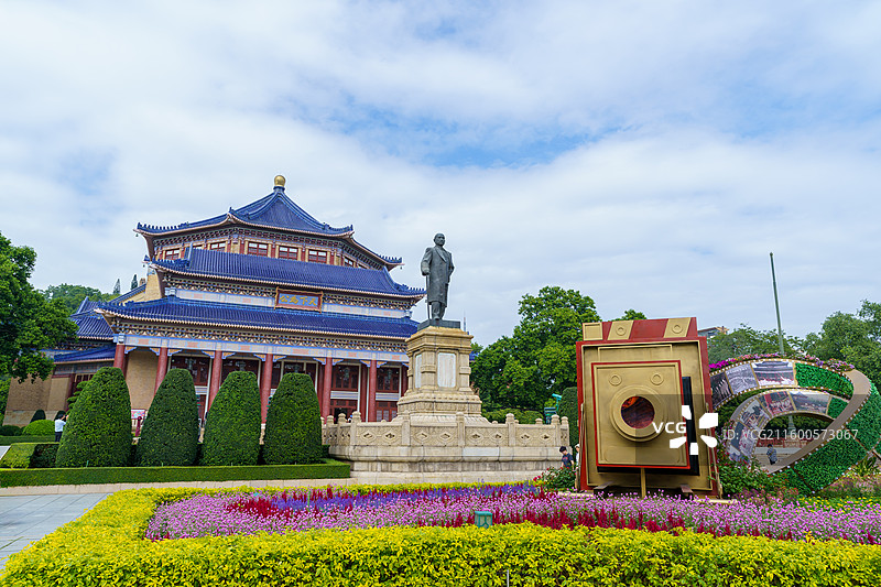 广州中山纪念堂全景图图片素材