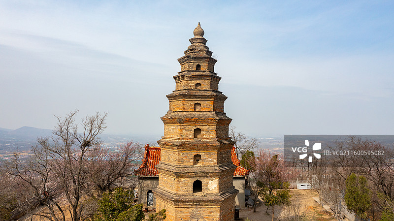 河南郑州荥阳塔山千尺塔、文物、文保图片素材