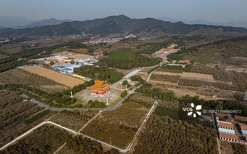 河北省唐山市遵化市清东陵景陵航拍图片素材