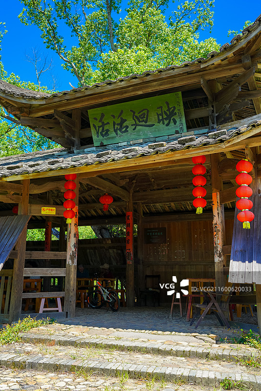 福建省龙岩市连平县，玉沙桥，古桥乡村田园美景！图片素材
