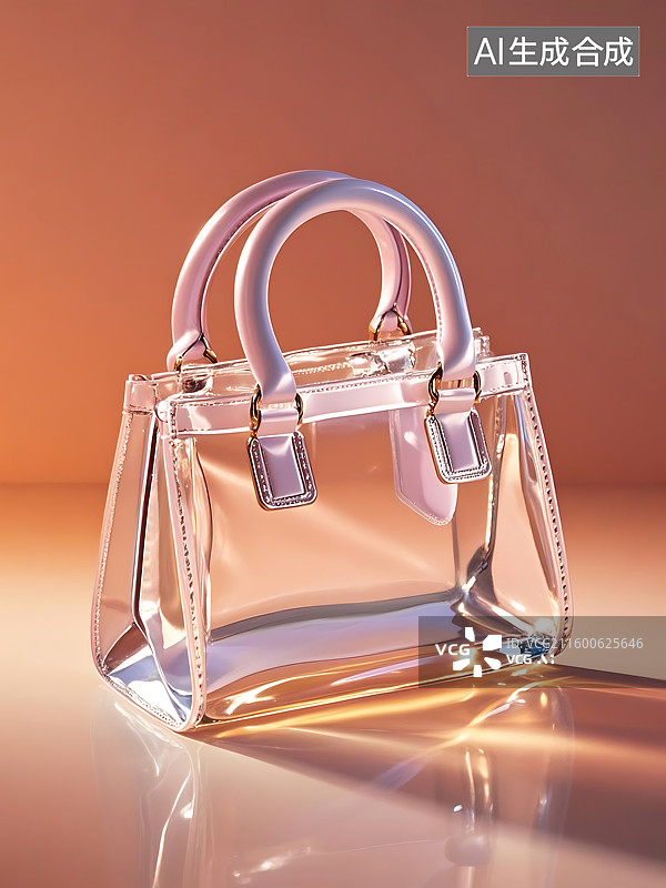 【AI数字艺术】透明手提包时尚单品图片素材