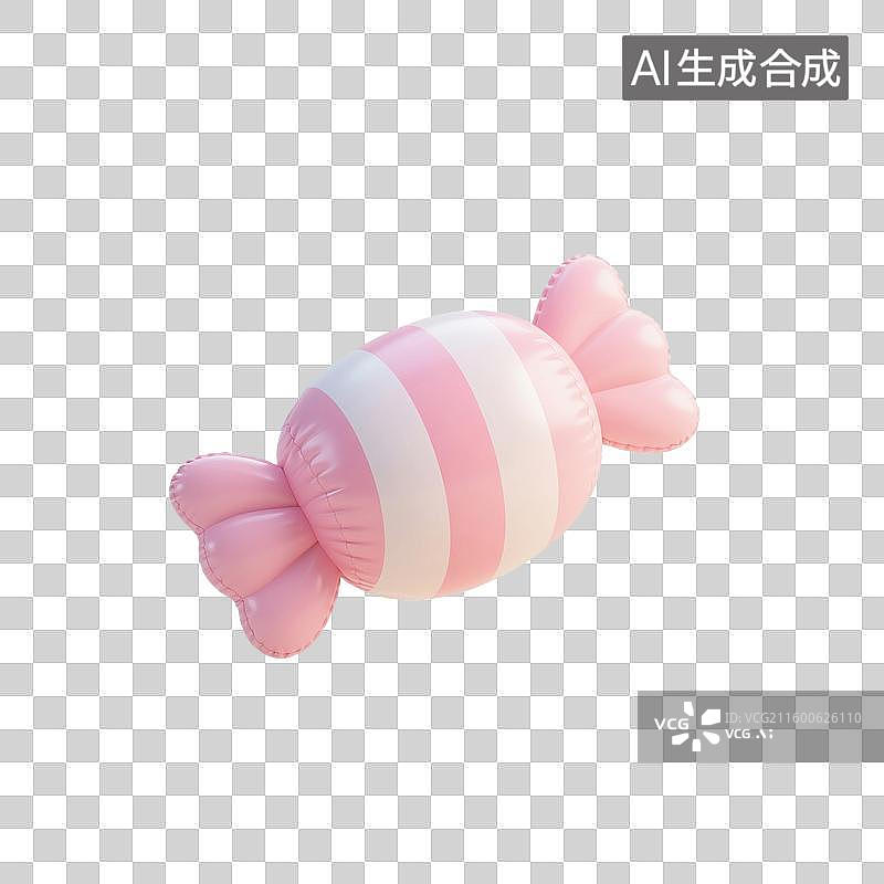 【AI数字艺术】3D渲染，膨胀充气风格，糖果，喜糖，甜食，零食，万圣节，免抠元素图片素材