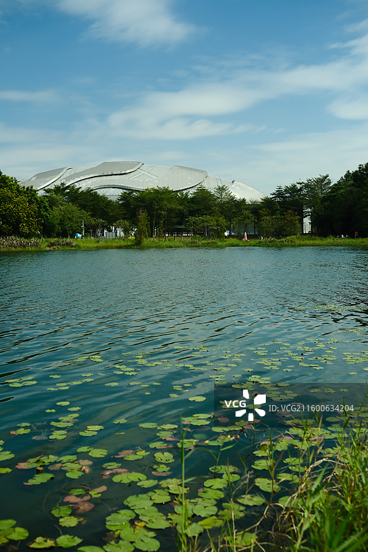 广州大学城中心湖公园图片素材
