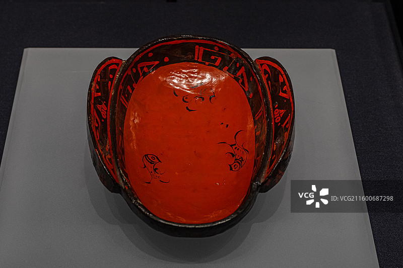 西汉 漆耳杯 湖北云梦郑家湖墓地276号墓出土 湖北省文物考古研究院图片素材