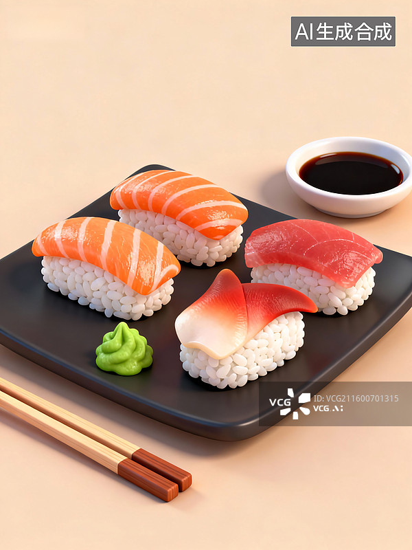 【AI数字艺术】日式寿司拼盘图片素材