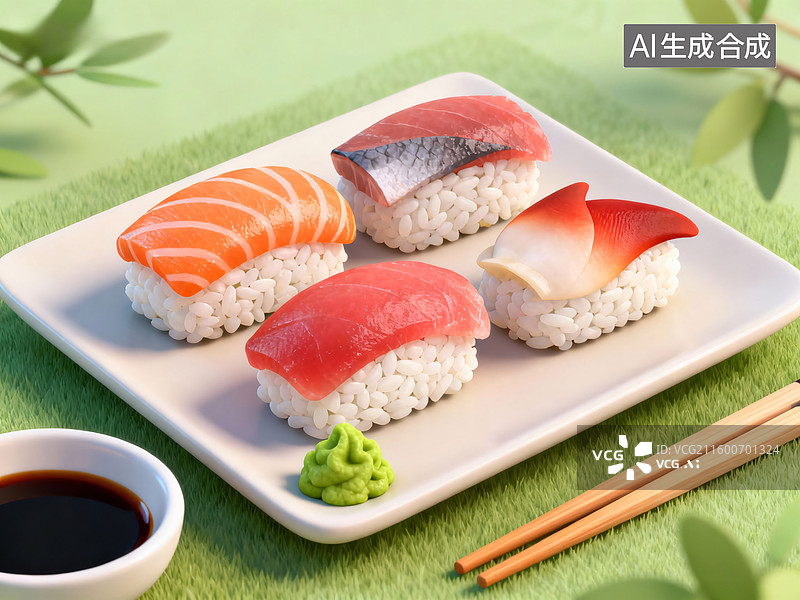 【AI数字艺术】日式寿司拼盘图片素材