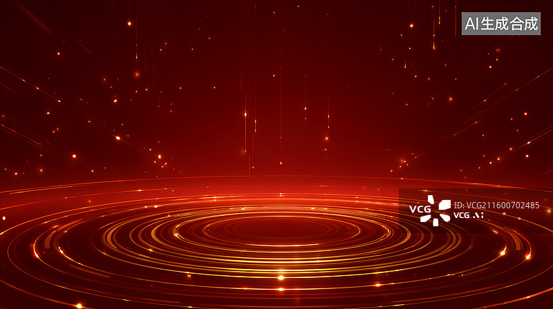 【AI数字艺术】春节新年喜庆党建周年纪念商务科技红色背景图片素材