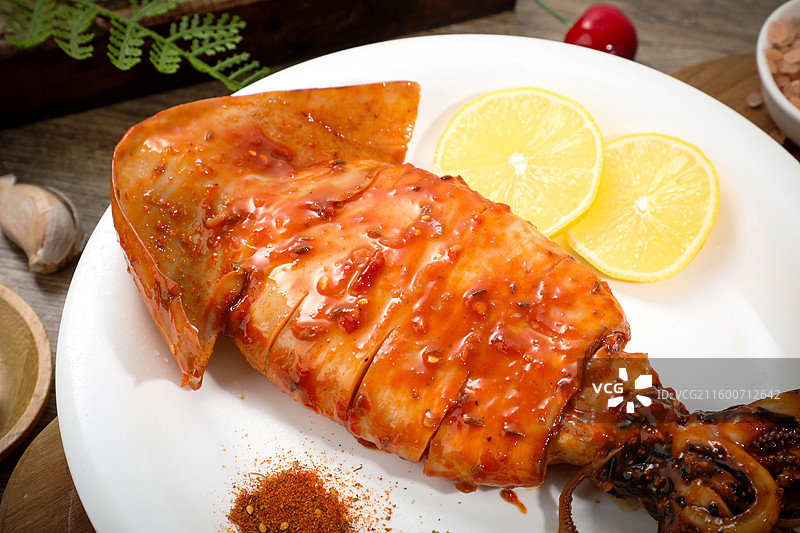 香辣大鱿鱼图片素材