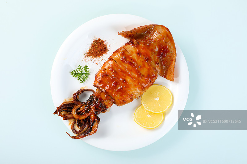 香辣大鱿鱼图片素材